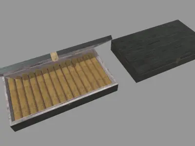 Cigar Box Low-poly 3D model