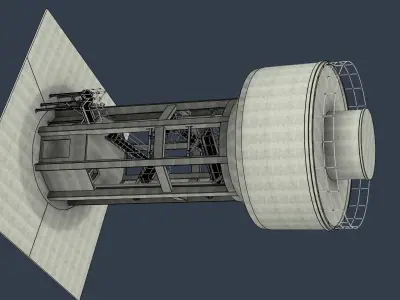 Water Tower Access Staircase 3D model