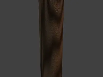 Walnut Column Free low-poly 3D model