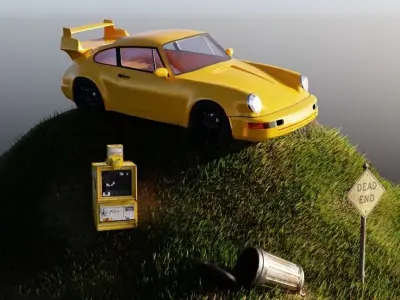 porcshe  get stuck 3D model