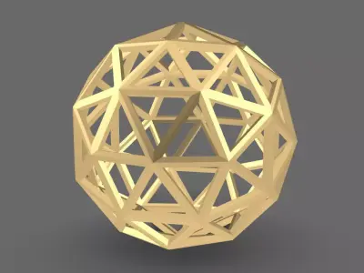 Geodesic Sphere Frame frequency 3 3D model