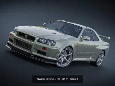 Nissan Skyline R34 Family 3D Model Pack