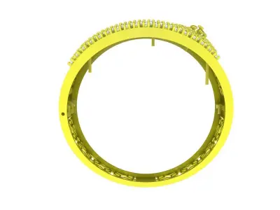 A6282 New Design Luxury Flower Branches Women Bangle 3D print model