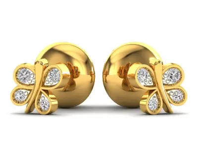 butterfly stud 3D print model