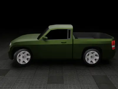 Low Poly Modern Generic Truck Low-poly 3D model