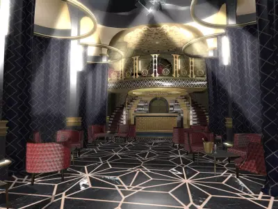 The Night Car - Snowpiercer Backdrop Low-poly 3D model