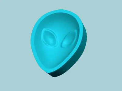 Halloween Molding B01 - Alien - Chocolate Silicone Mold 3D print model