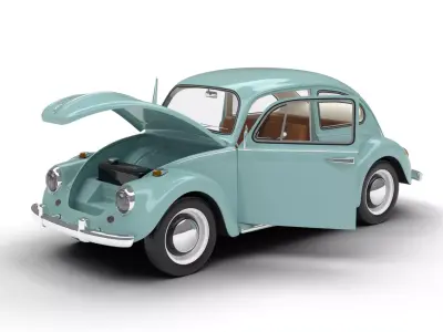 Volkswagen Beetle Type 1 1200 1965 HQ 3d model 3D model