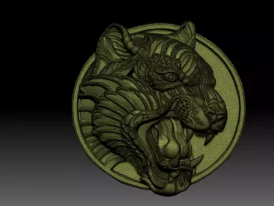 tiger pendant 3D print model purchase