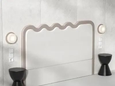 Headboard composition Modern Bedroom kit 3D model