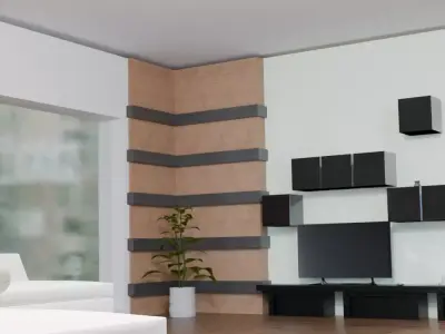 Minimalistic Interior room Free 3D model purchase