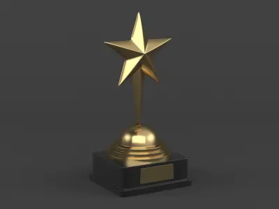 Gold Trophy Cups 3D model order