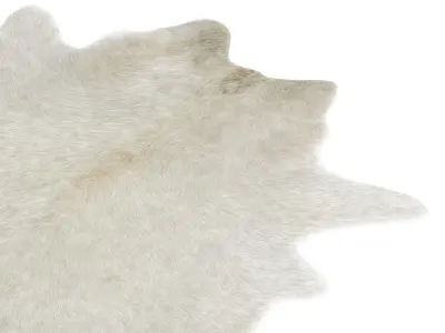 White Cowhide Rugs Collection 3D model