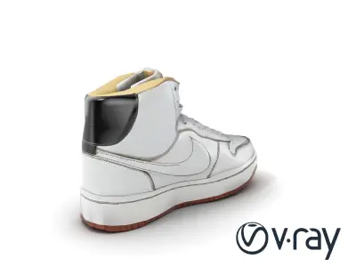 Classic Basketball Sneaker High-Top Leather model pack Low-poly 3D model
