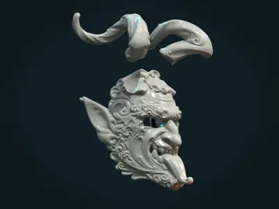Demon Satyr Mask 3D print model