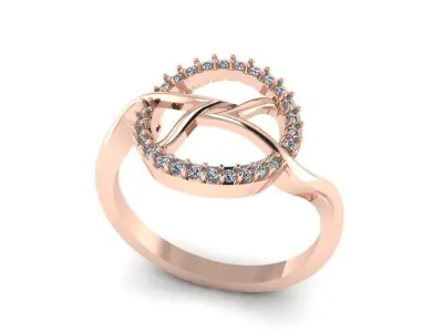 Jewelry Diamond Ring 3D Print Model  3D print model 13