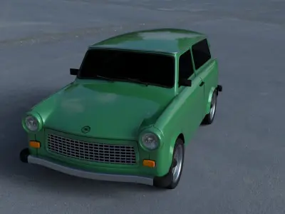 Trabant 601 Estate HDRI 3D model
