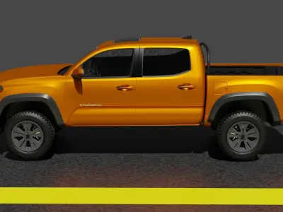 Toyota Tacoma Low-poly 3D model