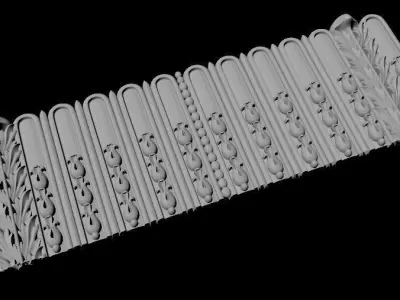 Central decor ornament for furniture 3D model 371