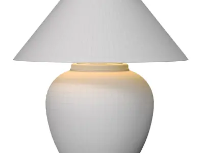 Scandinavian style European Ceramic Nightstand Table Lamp 3D model