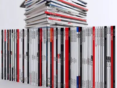 magazines collection 80 piece 3D model