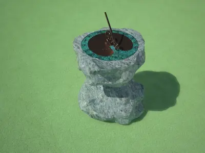 Sundial for stone boulder 3D model