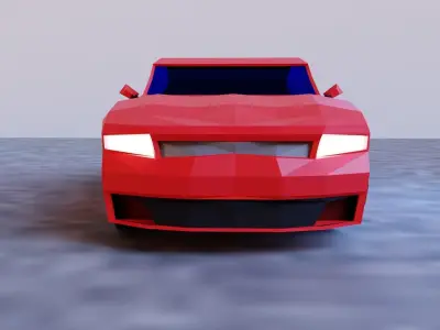 3d model car driving on road 3D model