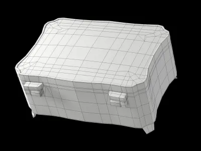 Old brass box Free 3D model