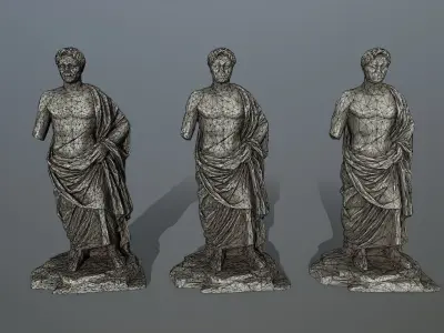 statue roman Low-poly 3D model