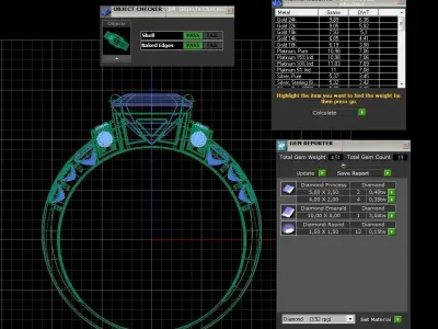 Emerald  Princess ring 3D print model
