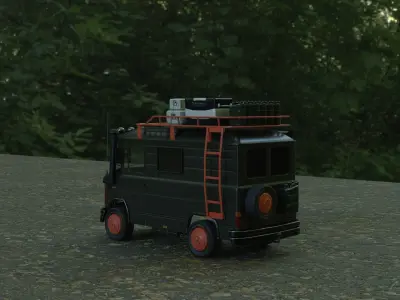 Mercedes 508 L Caravan Truck  3D model