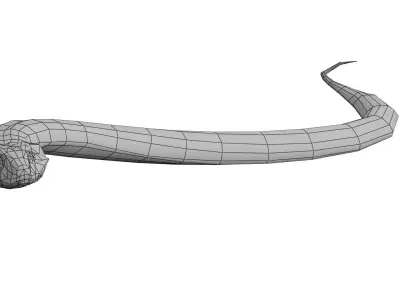 Low poly grass-snake snake Low-poly 3D model