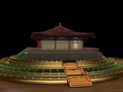 Chinese ancient house 3D model 45