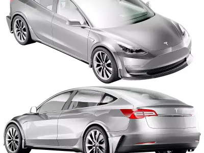 Tesla Model 3 racecar 3D model
