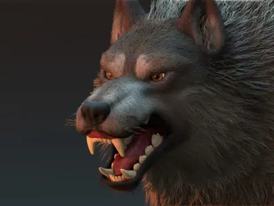 Wolf Rigged 3D model