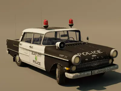 Police Car Stylized Low-poly 3D model