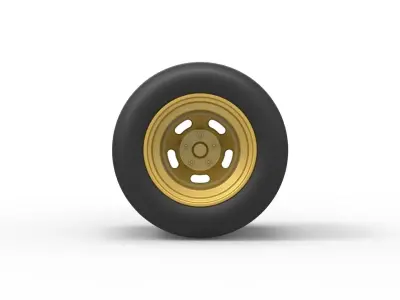 Wheel from Asphalt Modified stock car Version 2 Scale 1 to 25 3D print model