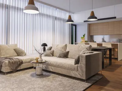 Apartment Interior Scene 03 3D Model 3D model