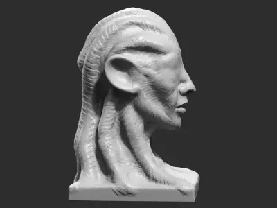 human head modern sculpture 3d print model 98 3D print model
