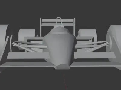 Low Poly gameready F-1 sport car Low-poly 3D model