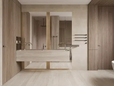 modern bathroom interior scenes 26 3D model