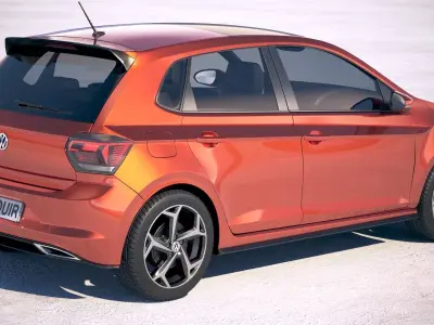 Volkswagen Polo R-line 2018 3D model