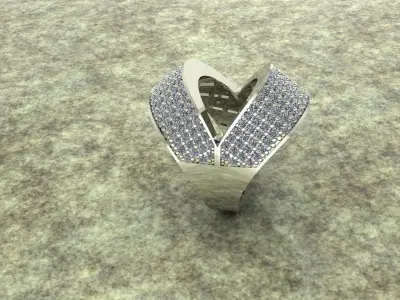 Ring with stones Printing Model 3D print model