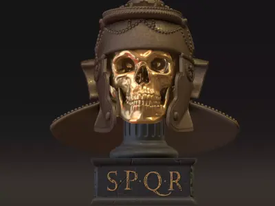 Ancient Roman Helmet Skull Home Decor  3D print model