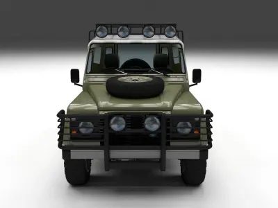 Land Rover Defender 110 Hard Top w interior 3D model