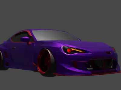 Subaru BRZ and Toyota GT86 Drift JDM Game Ready 3D print model