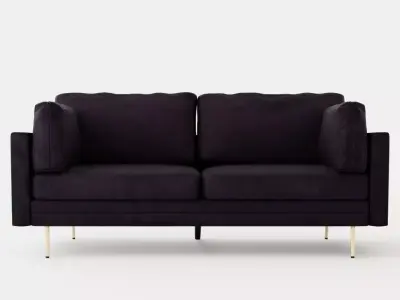 Bloom Velvet Sofa 3 Seater Low-poly 3D model
