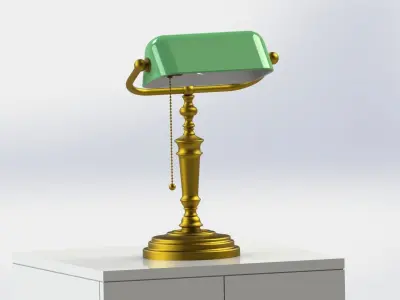 Classic Bankers Lamp Model A 3D model