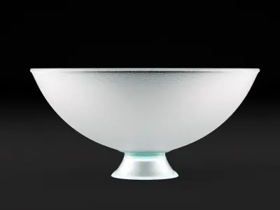 Decorative glass vases set 3D model