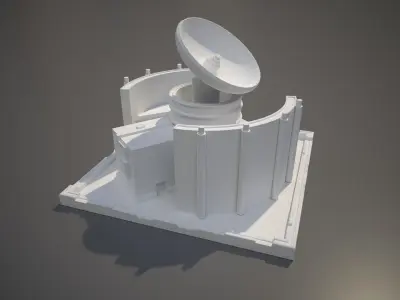 Futuristic Satellite Control Center 3D print model